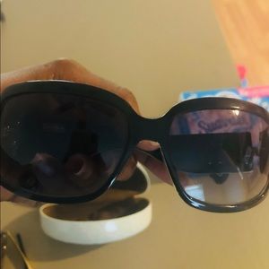 Coach Christiana Sunglasses Black Frame/Smoke